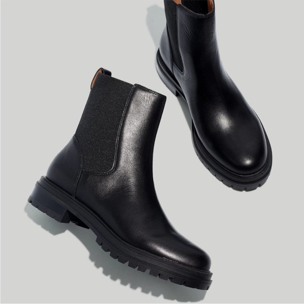 Madewell Bradley Black Leather Ankle Boot 6